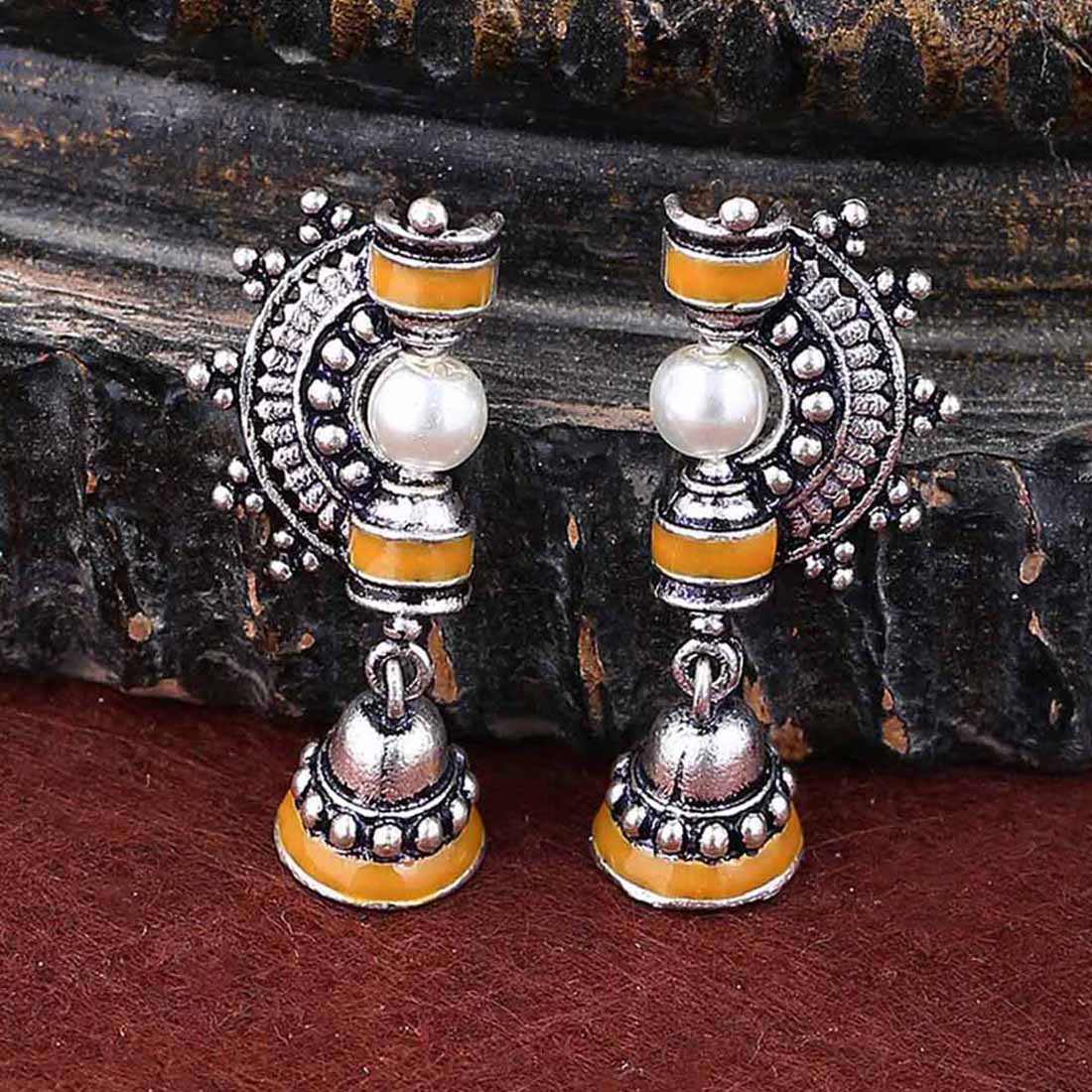 Sanwari Faux Pearls Embellished Drop Earrings