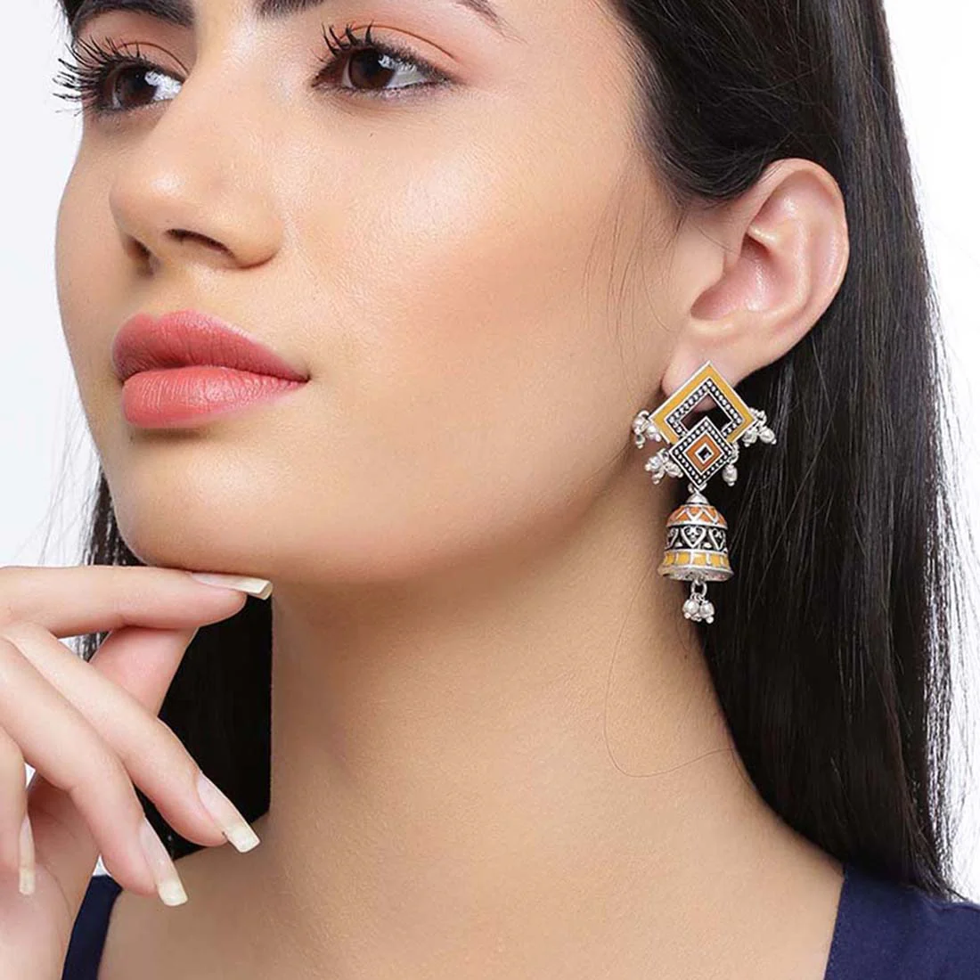 Sanwari Jhumka Drop Earrings - Image 2
