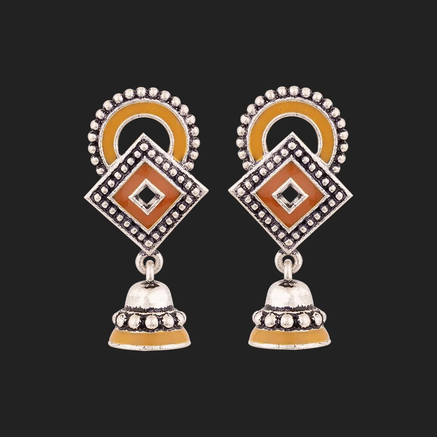 Sanwari Lightly Enameled Drop Earrings - Image 3
