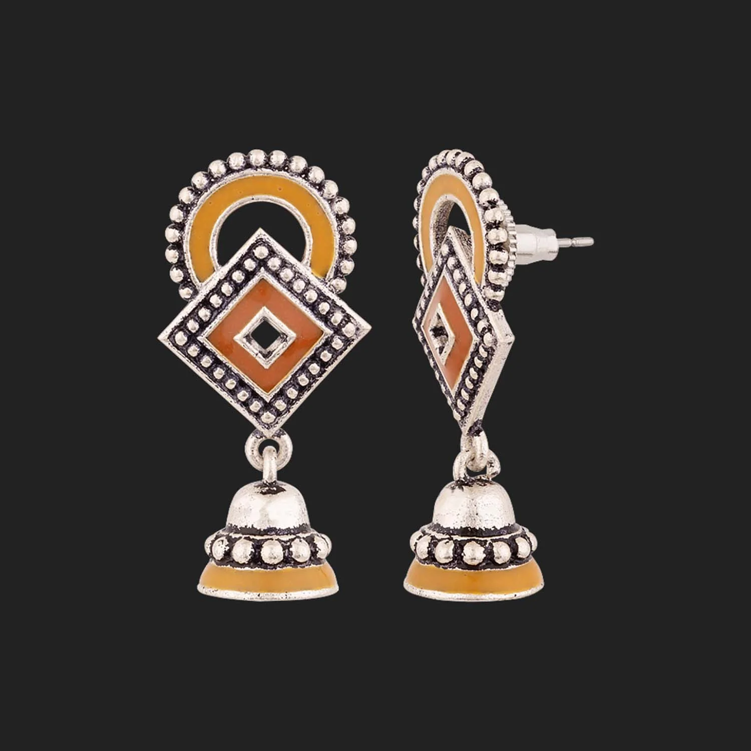 Sanwari Lightly Enameled Drop Earrings - Image 4