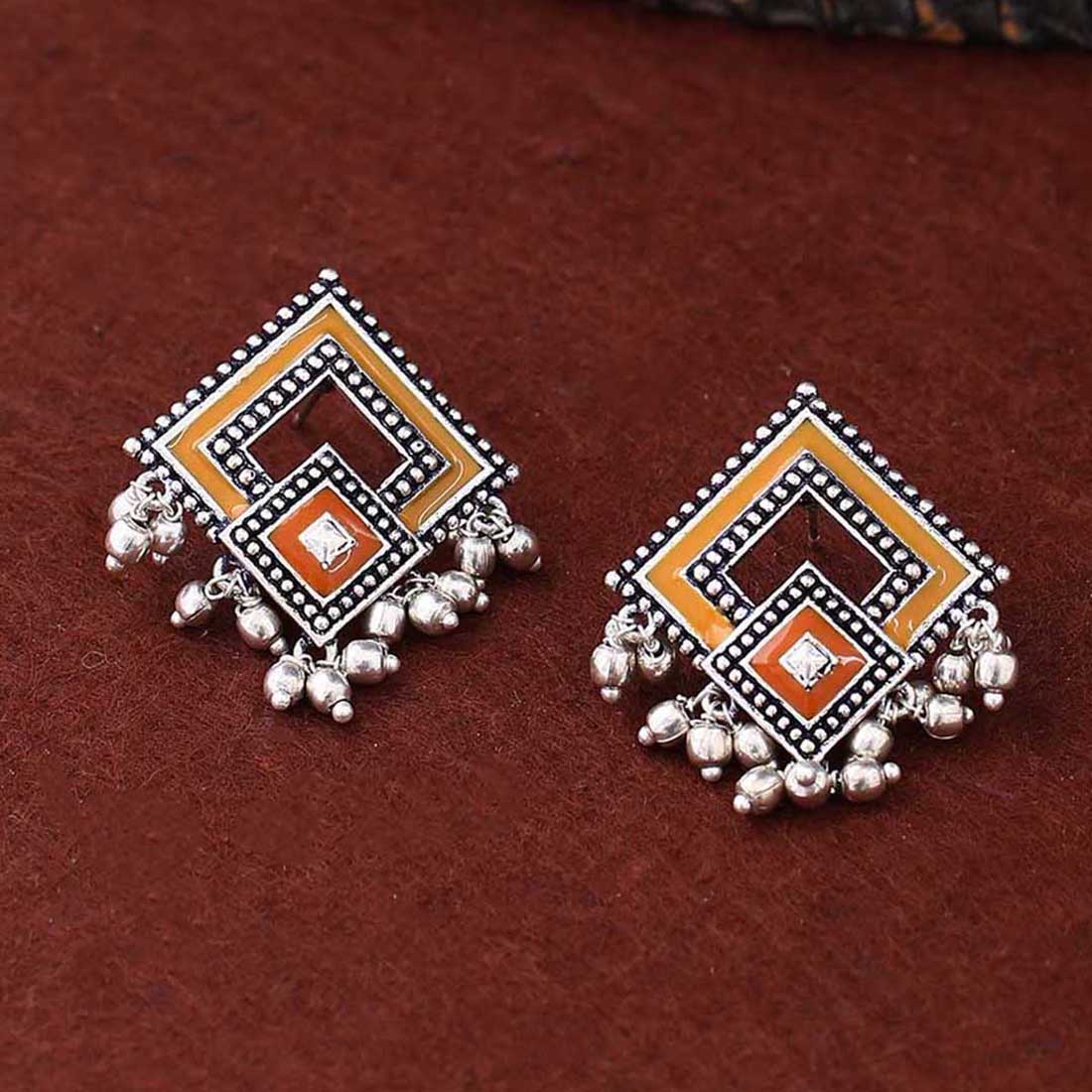Sanwari Rhombus Brass Earrings