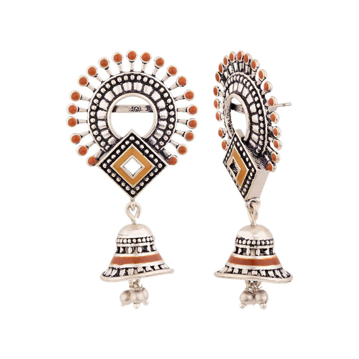 Sanwari Spokes and Wheel Drop Earrings - Image 4
