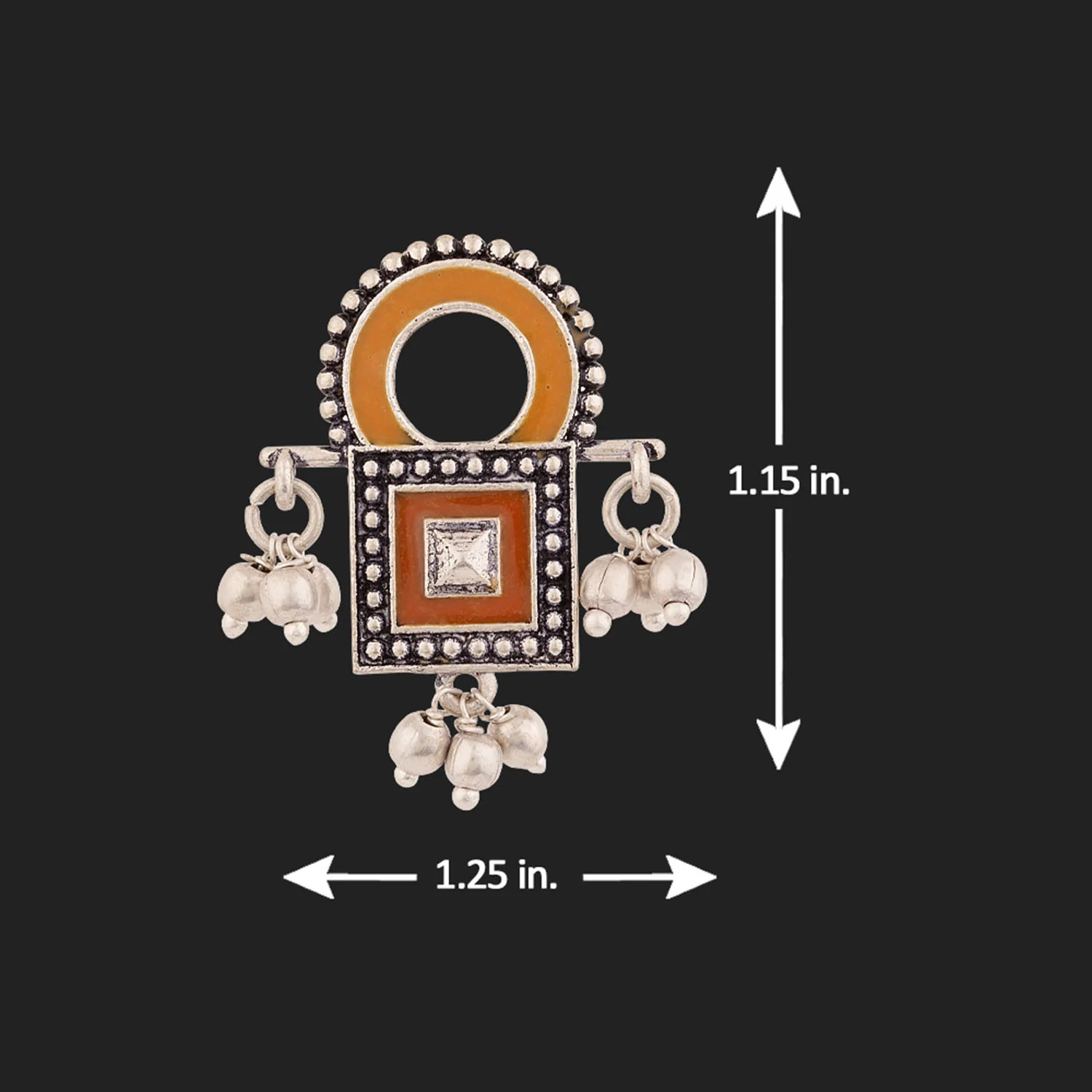 Sanwari Square Enameled Earrings - Image 5