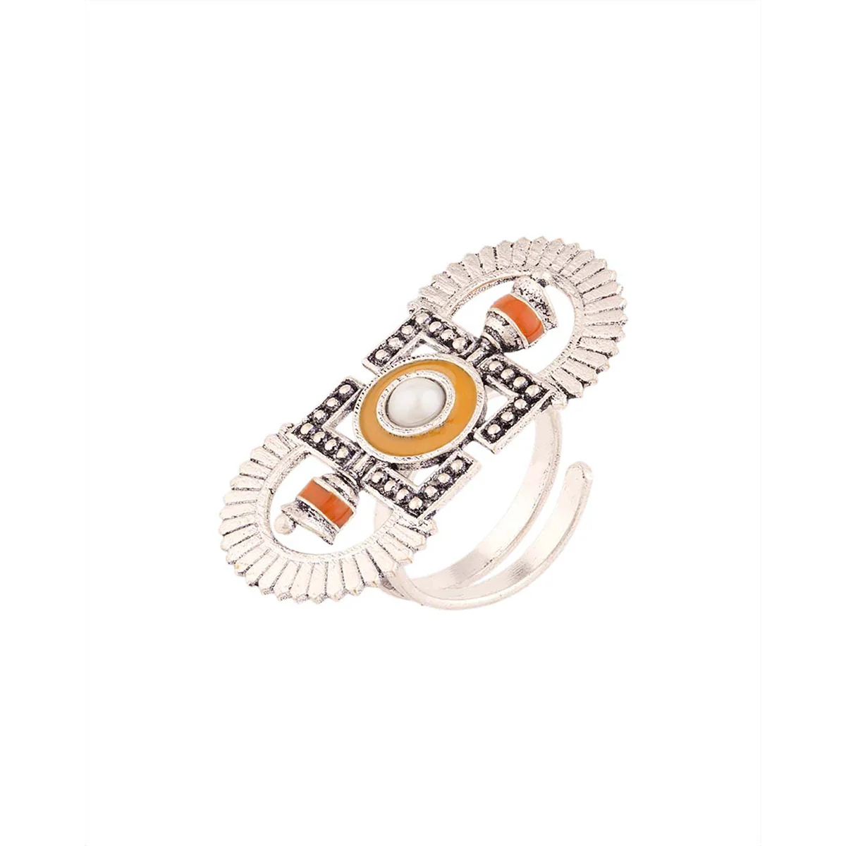 Sanwari Tribal Motif Finger Ring - Image 3