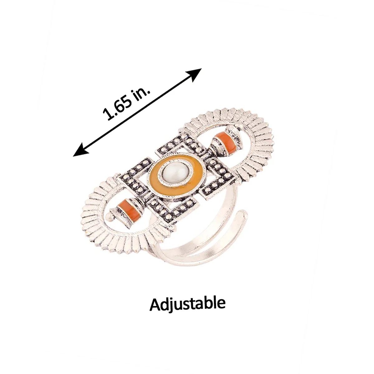 Sanwari Tribal Motif Finger Ring - Image 6