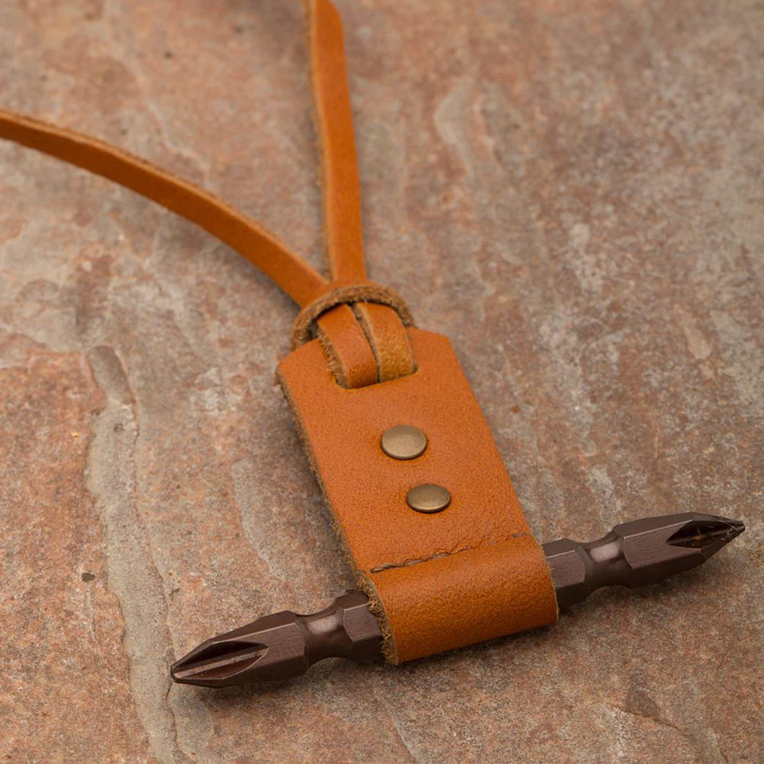 Screw Driver Designer Pendant With Leather Chain For Men