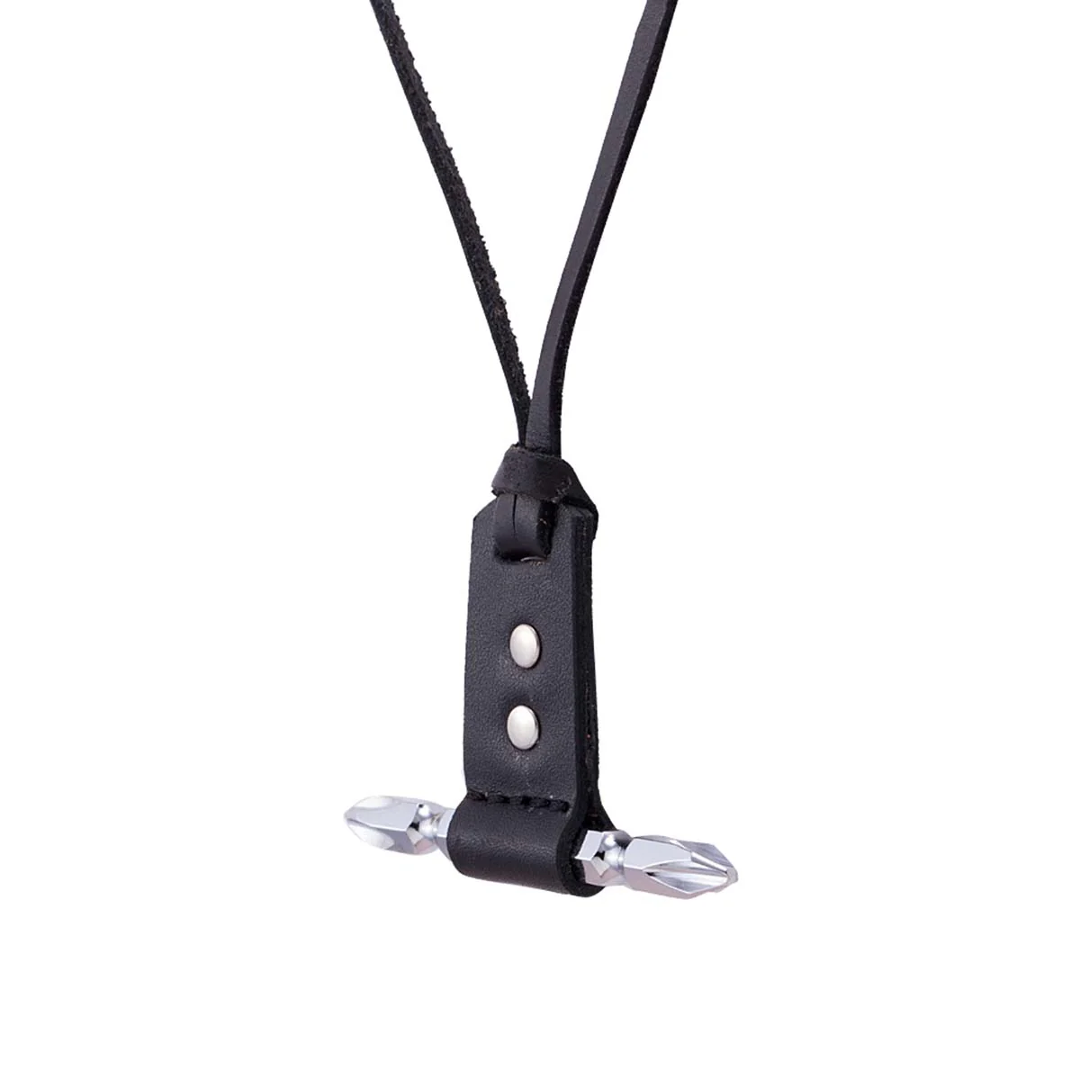 Screw Driver Silver Plated Designer Pendant With Leather Chain - Image 5