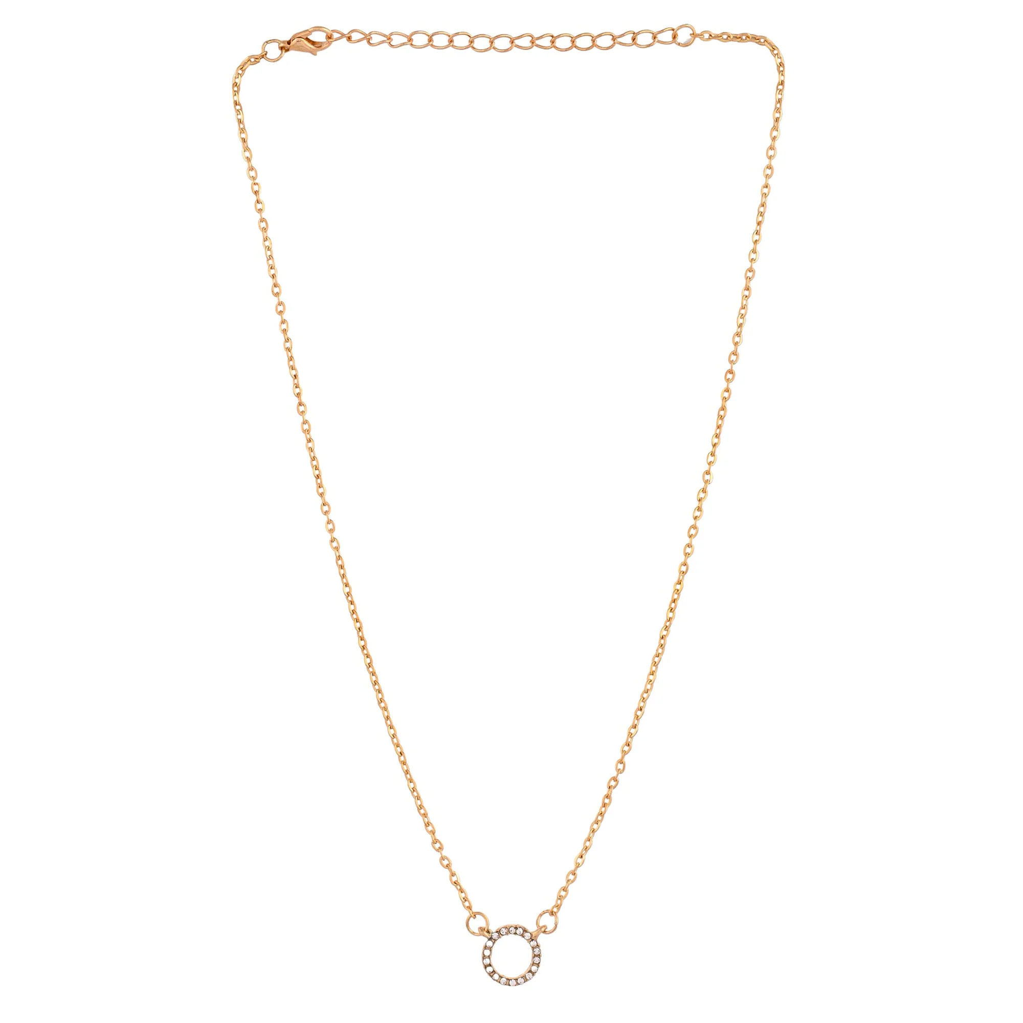 Serenity Circle Charm Gold Plated Necklace - Image 5