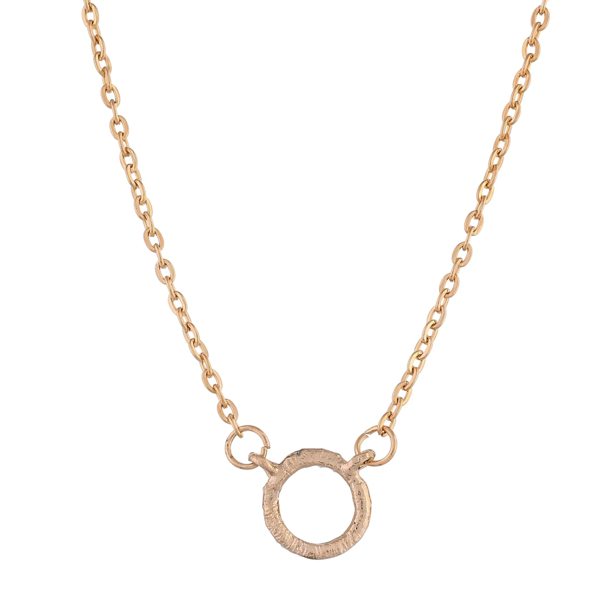 Serenity Circle Charm Gold Plated Necklace - Image 6