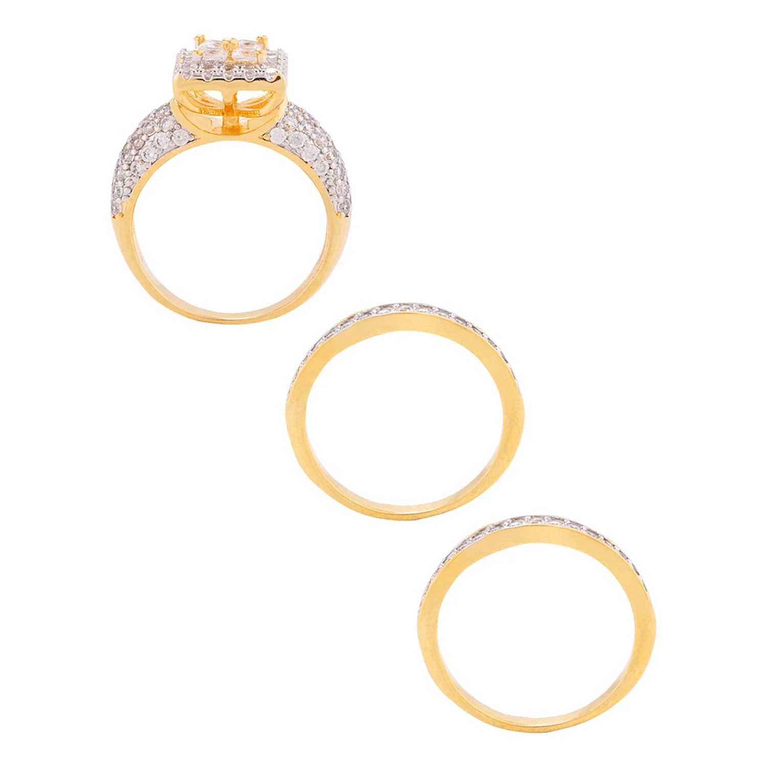 Set of Three Zircons Embellished Ring - Image 4