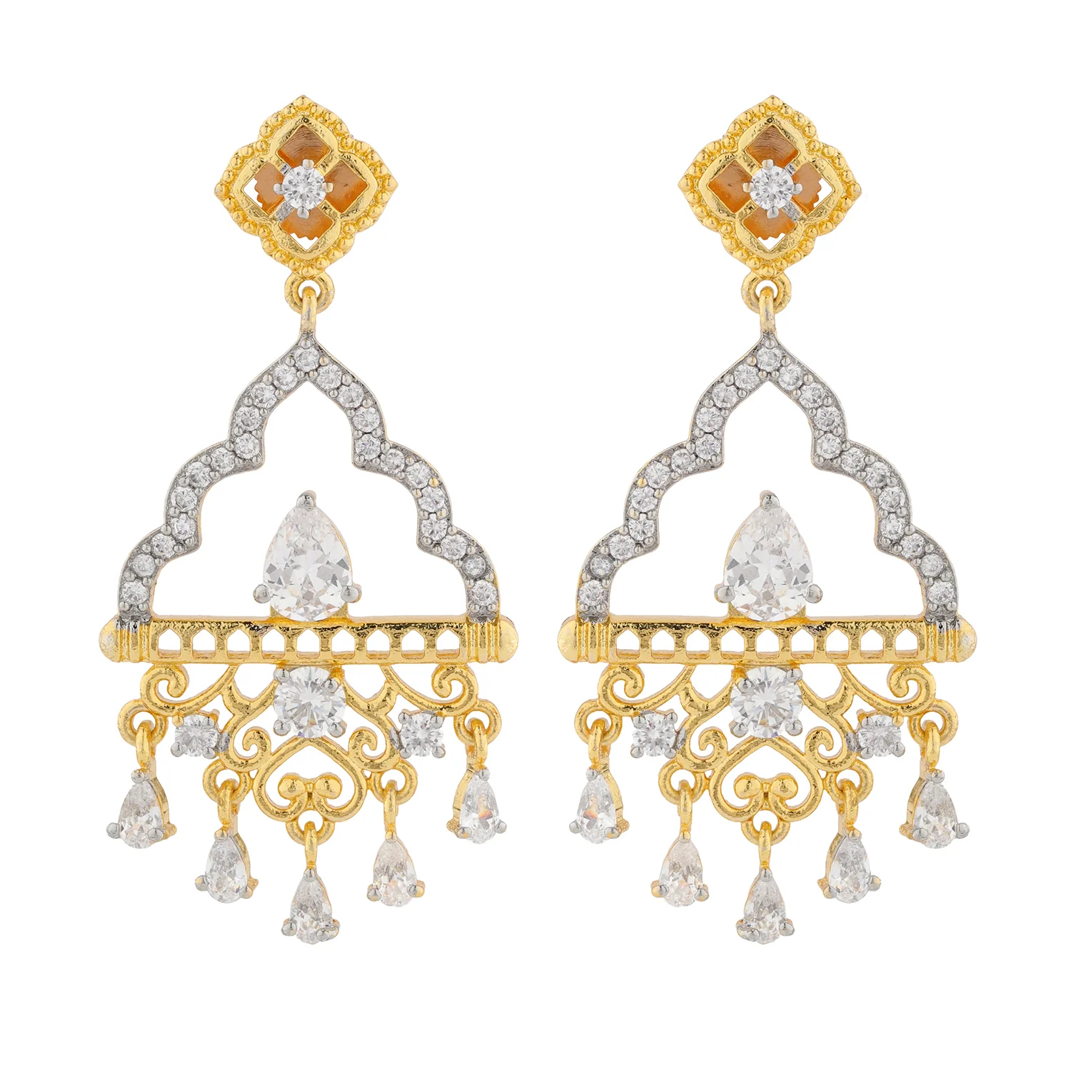 Shahi Dwar Dhara Dangler Earrings - Image 4