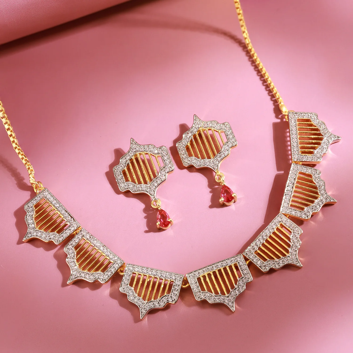 Shahi Dwar Gulbahar Necklace Set - Image 2