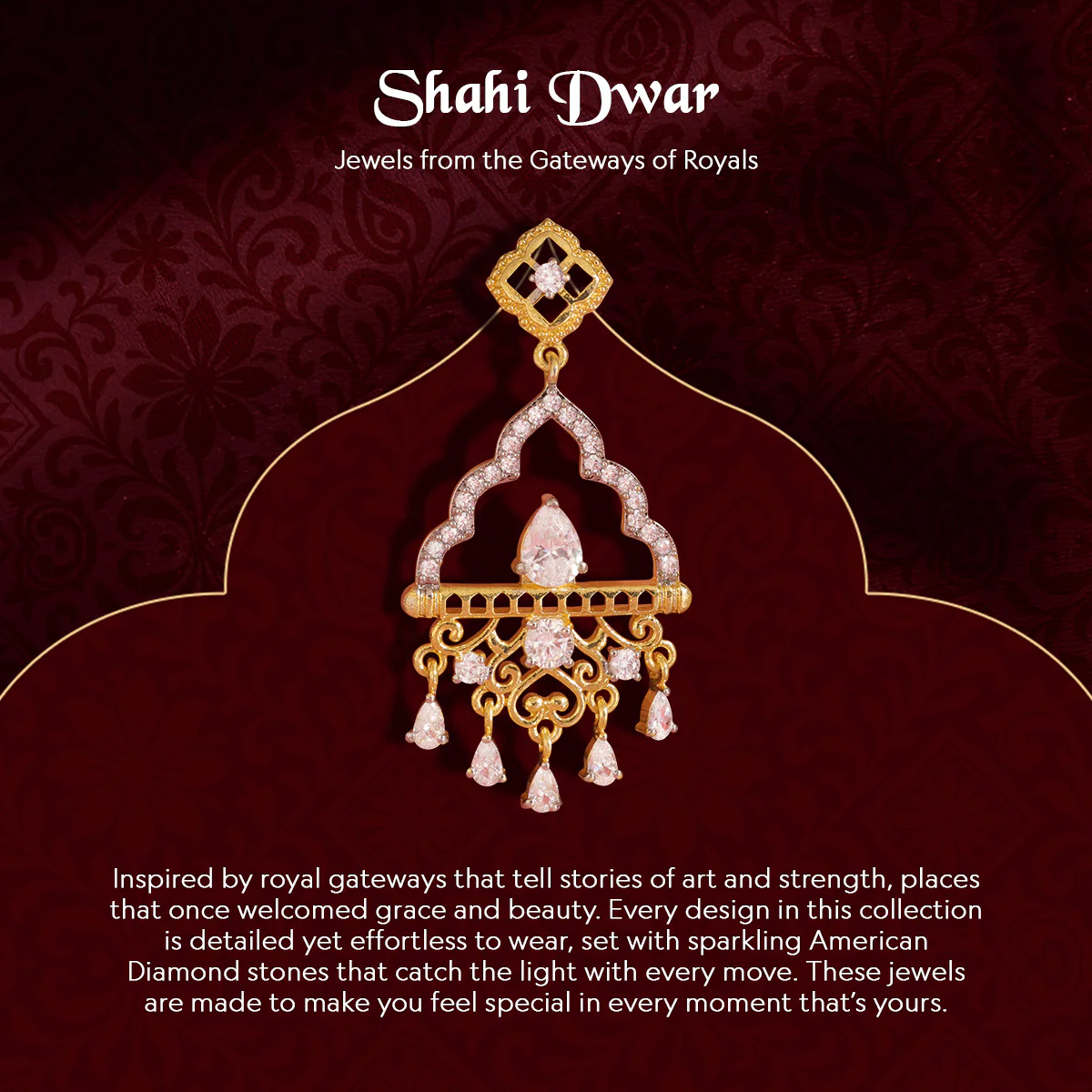 Shahi Dwar Kumud Pin Earrings - Image 6