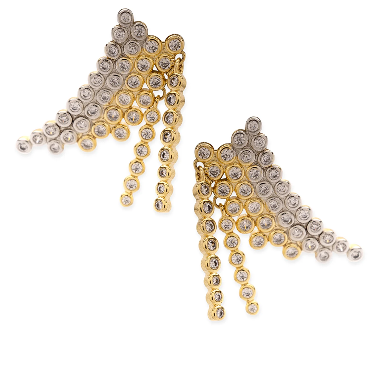 Shiny CZ Line Earrings - Image 3