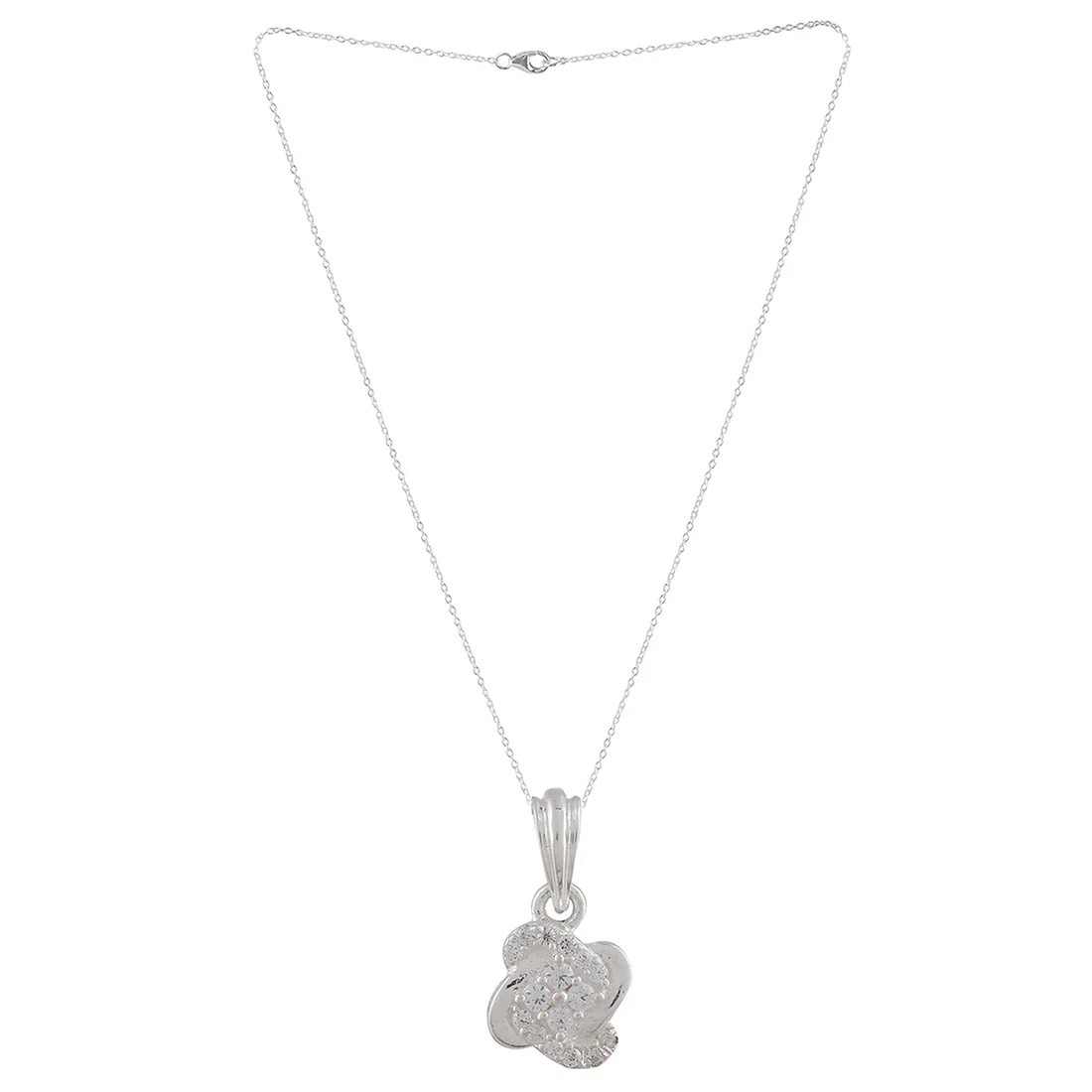 Shiny CZ Studded 925 Sterling Silver Designer Box Set - Image 4