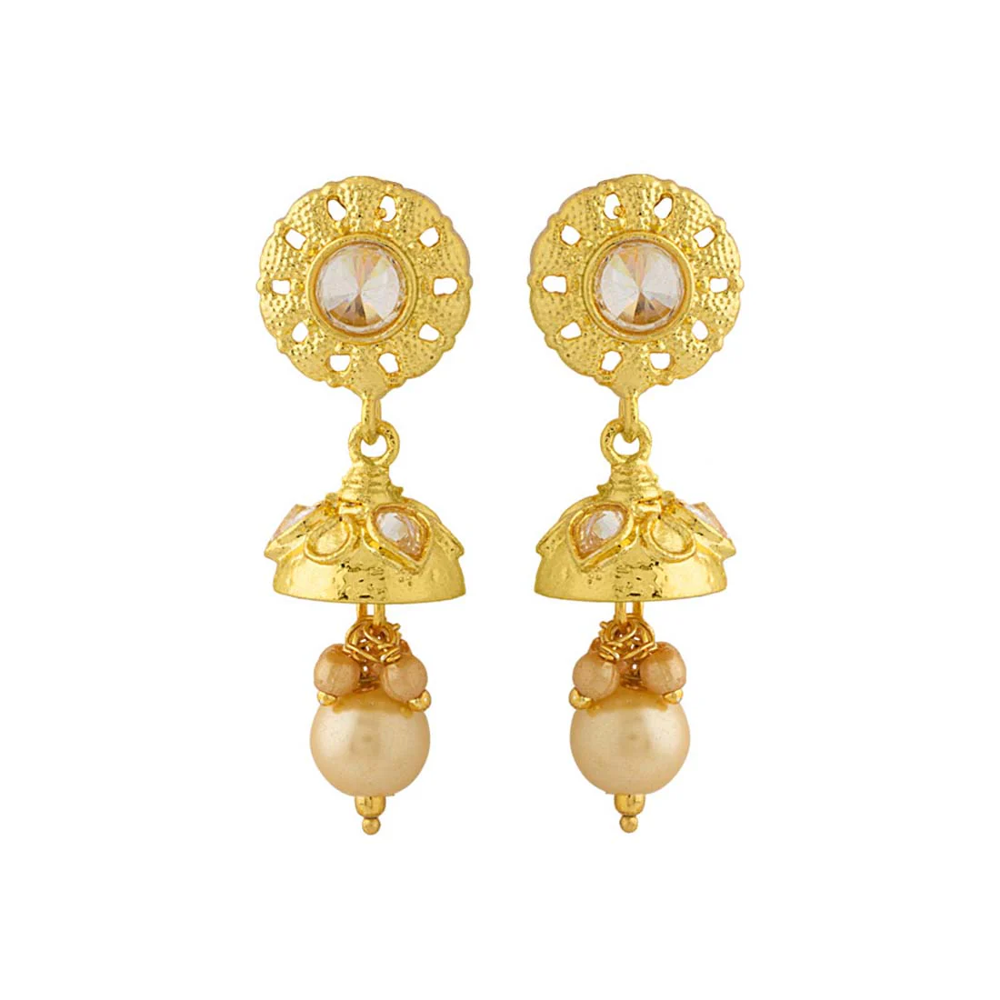 Shiny Stone Studded Earrings - Image 3