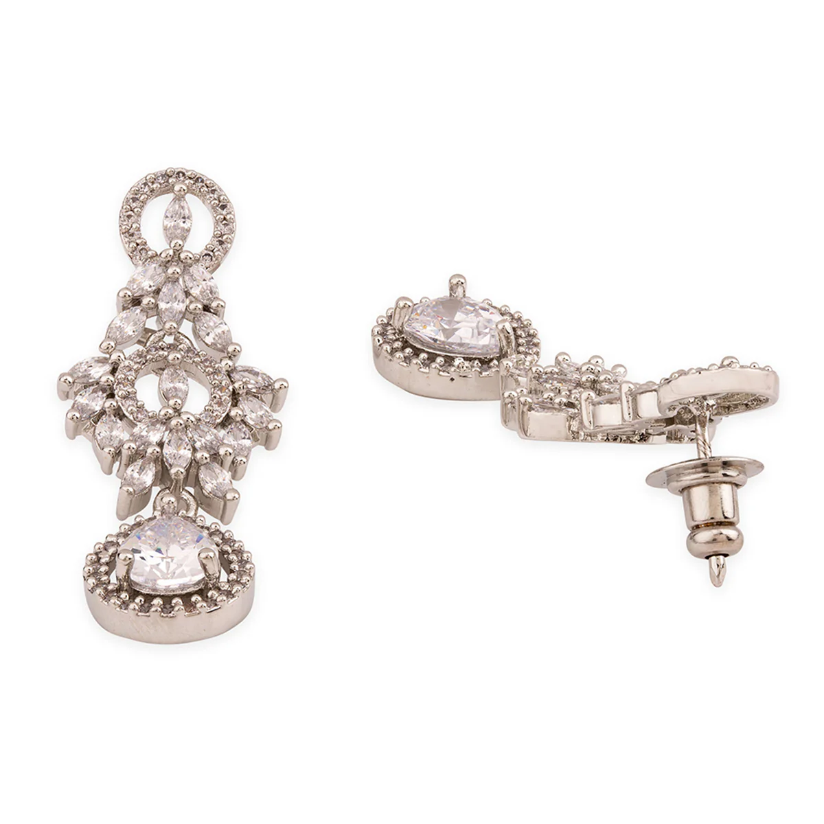 Shiny White CZ Necklace Set - Image 6