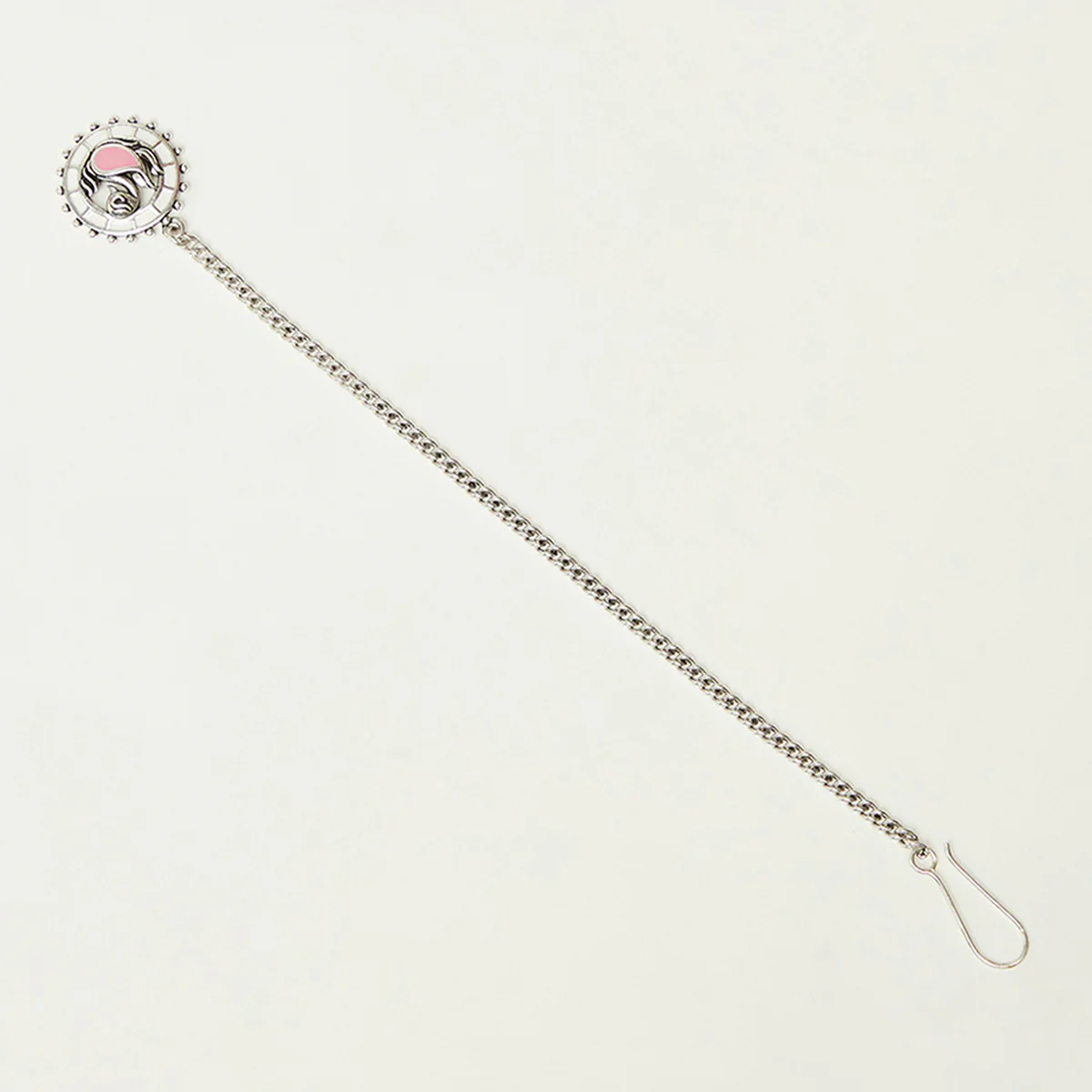 Shwet Kamal Peacock Motif Adorned Silver Plated Maang Tika - Image 5