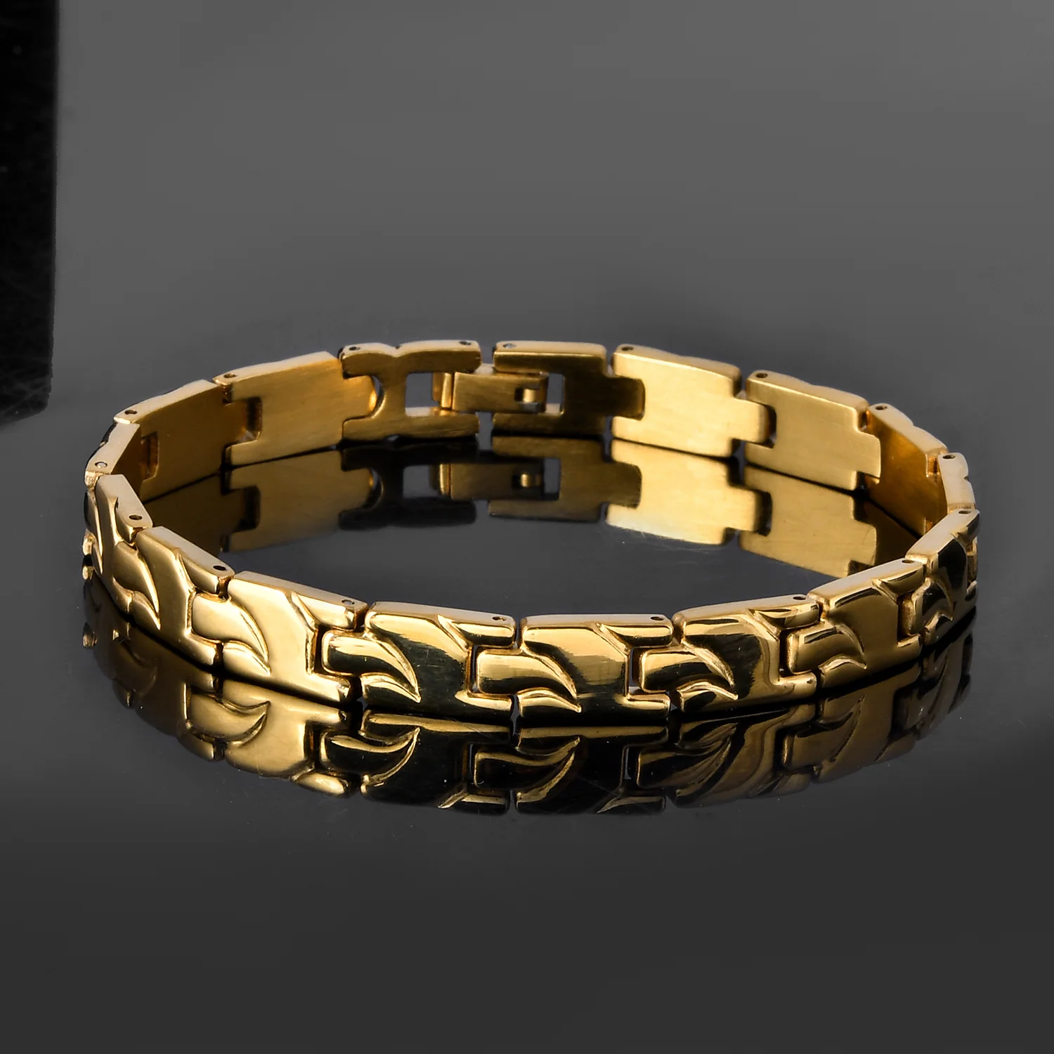Signature Alpha Curve Mens Bracelet
