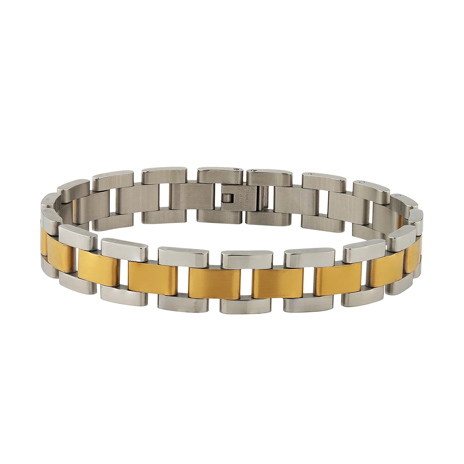 Signature Axis Dual Tone Link Mens Bracelet - Image 3