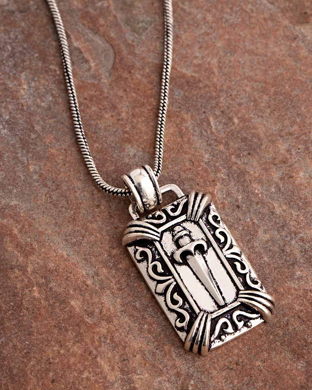 Silent Sword Pendant With Chain