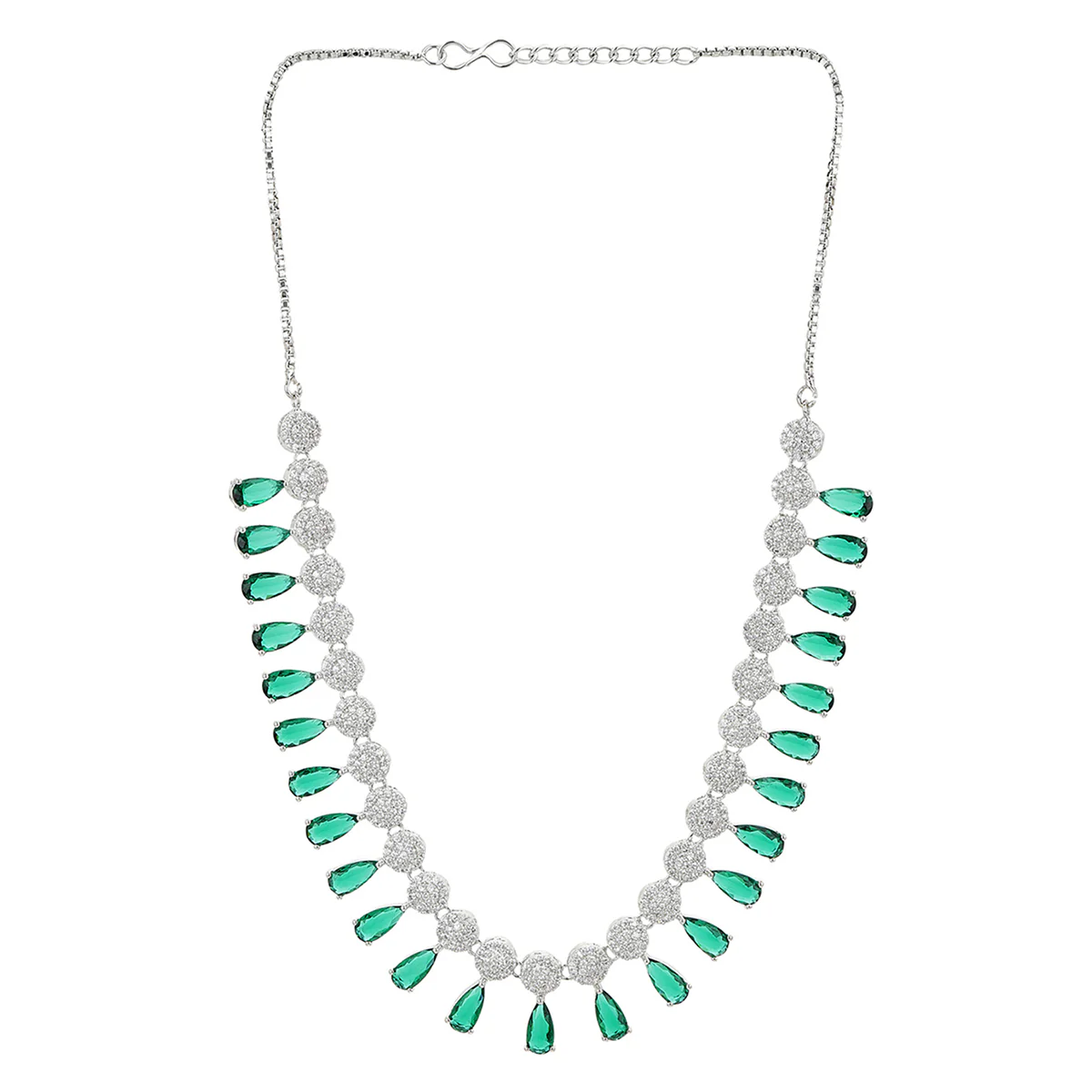Silver Brass Necklace Set - Image 4