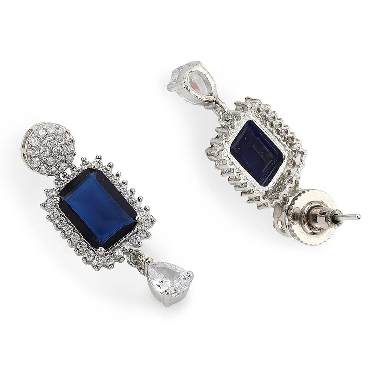 Sparkling Elegance Blue Stones Necklace Set - Image 5