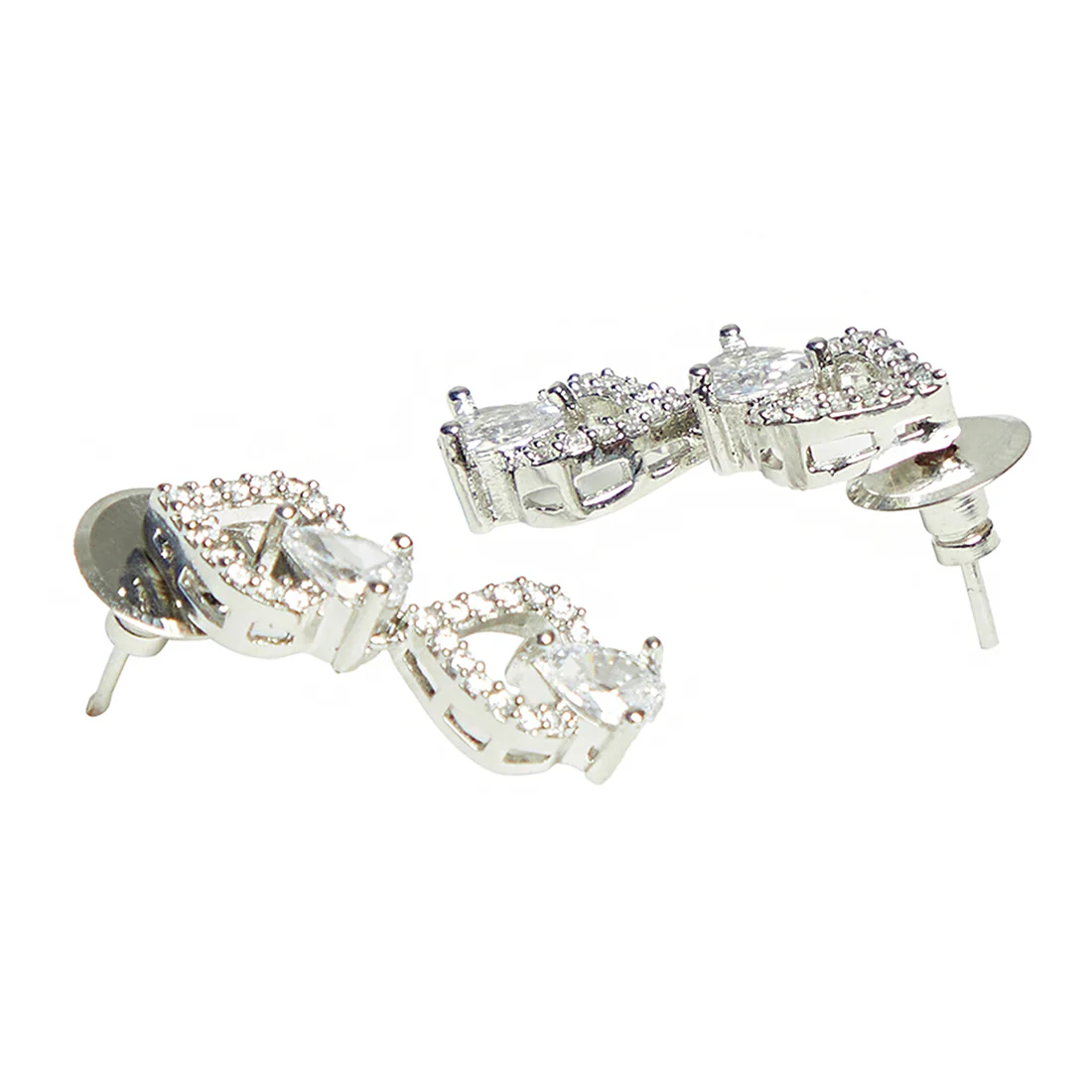 Silver Plated Brass Necklace Set From Sparkling Elegance - Image 5