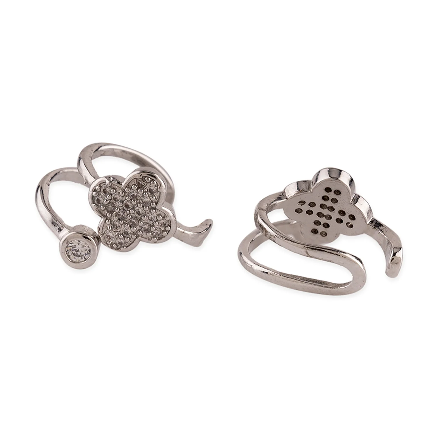 Silver Plated CZ Earrings - Image 4