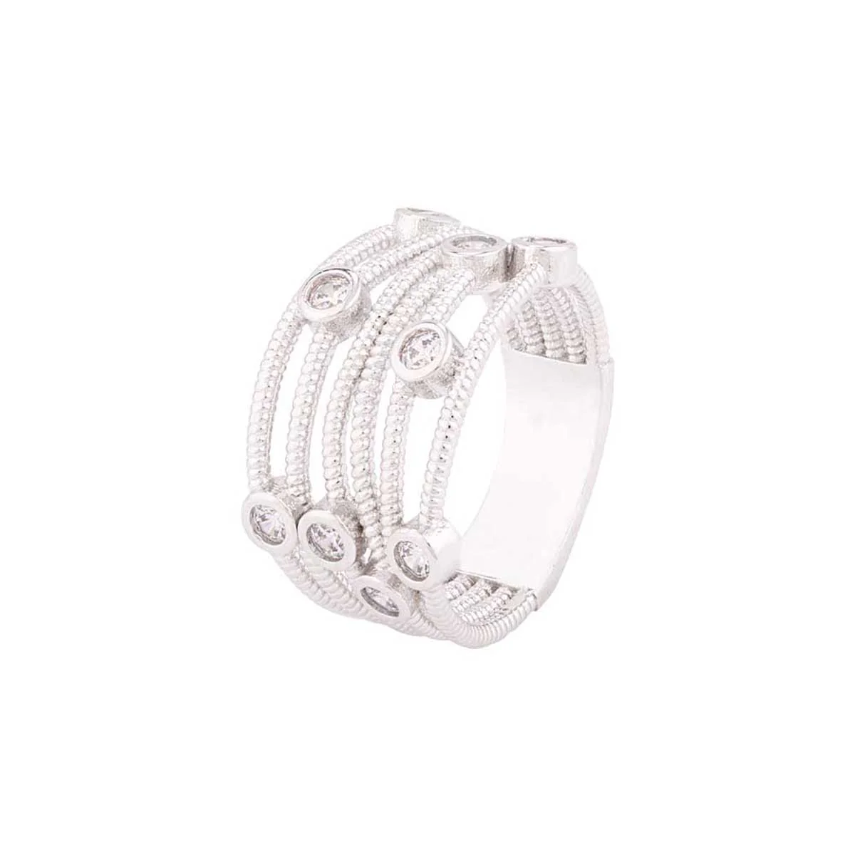 Silver Plated Designer Inspired Ring - Image 3