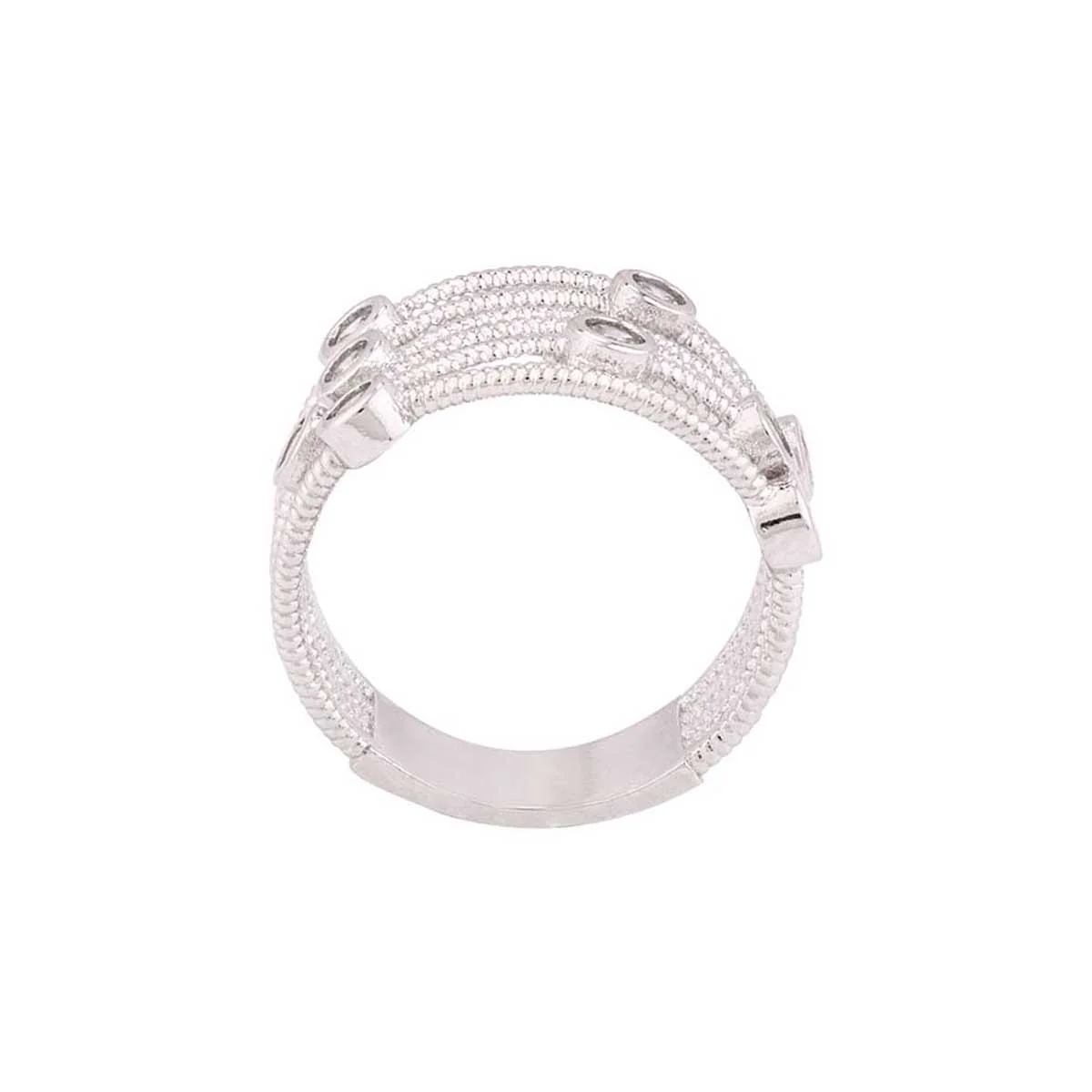 Silver Plated Designer Inspired Ring - Image 4