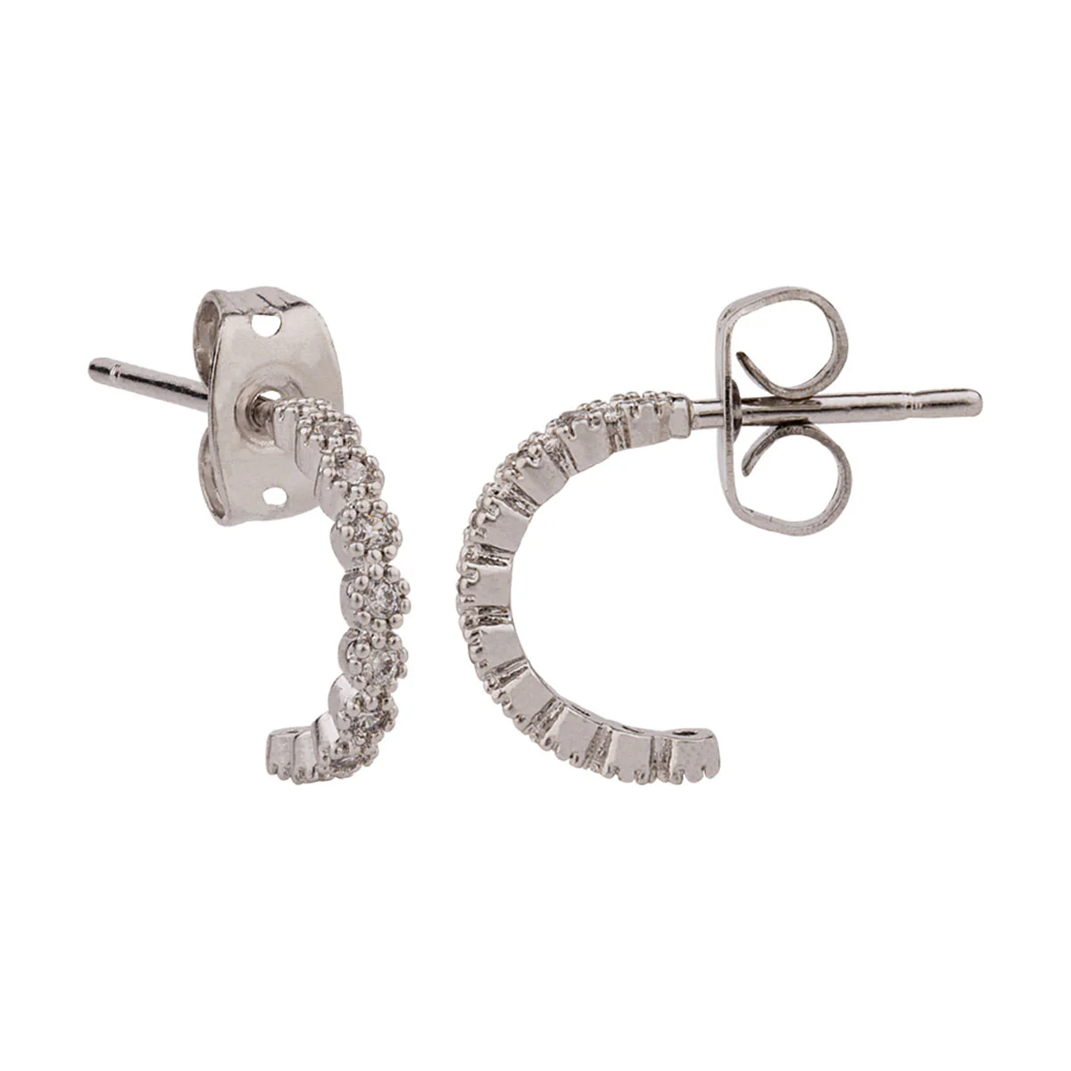 Silver Plated Open Earrings - Image 4
