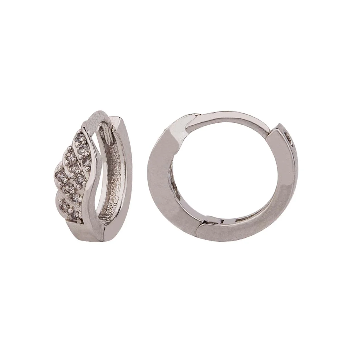 Silver Plated Round Earrings - Image 3