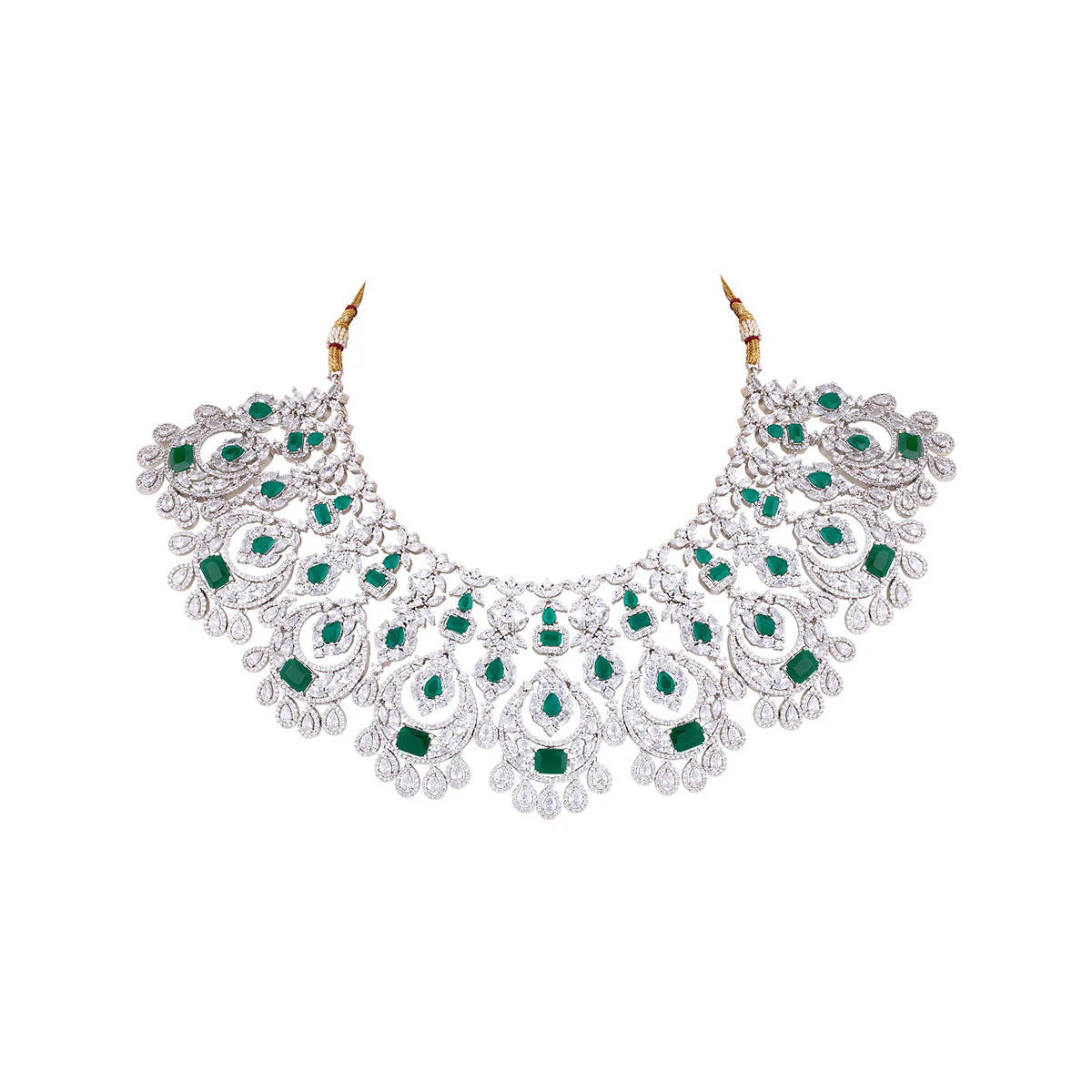 Silver Plated Zircons Adorned Bridal Set - Image 3