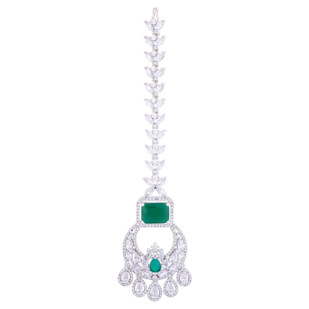 Silver Plated Zircons Adorned Bridal Set - Image 5