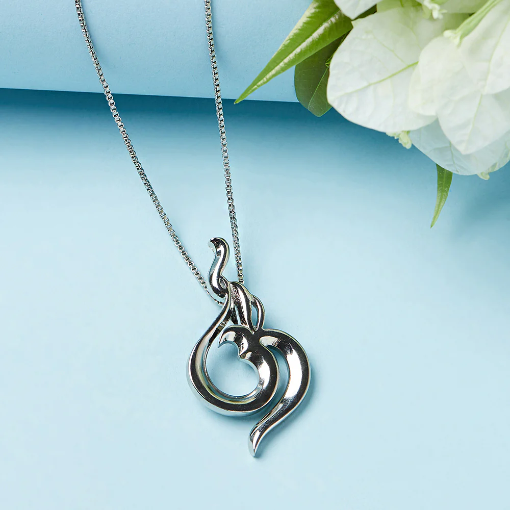 Silver Tone OM Pendant