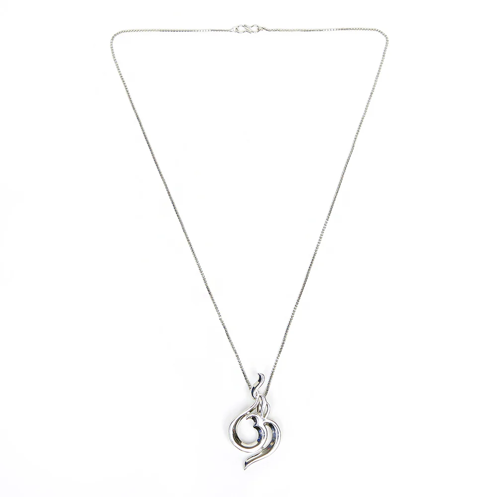 Silver Tone OM Pendant - Image 2