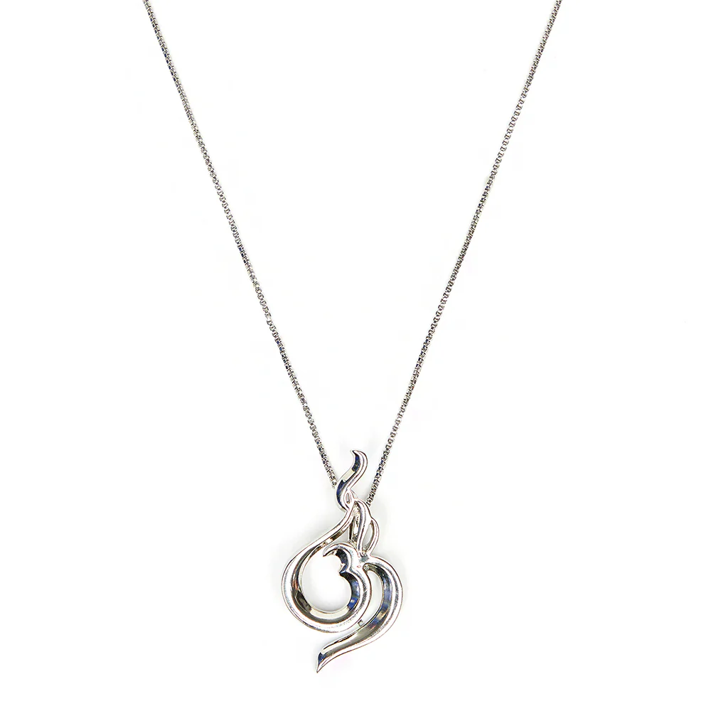 Silver Tone OM Pendant - Image 3