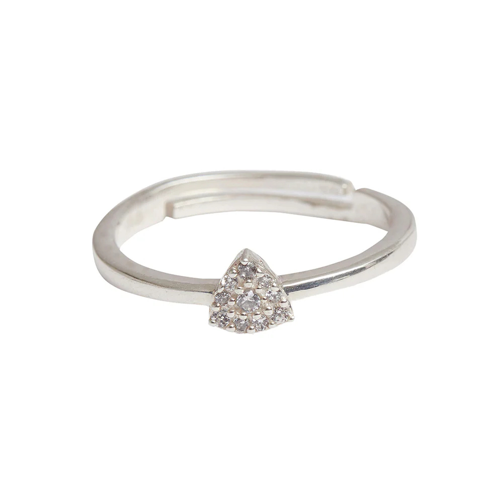 Simulant CZ 925 Sterling Silver Adjustable Ring - Image 3