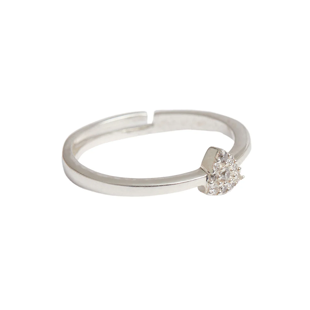 Simulant CZ 925 Sterling Silver Adjustable Ring - Image 5