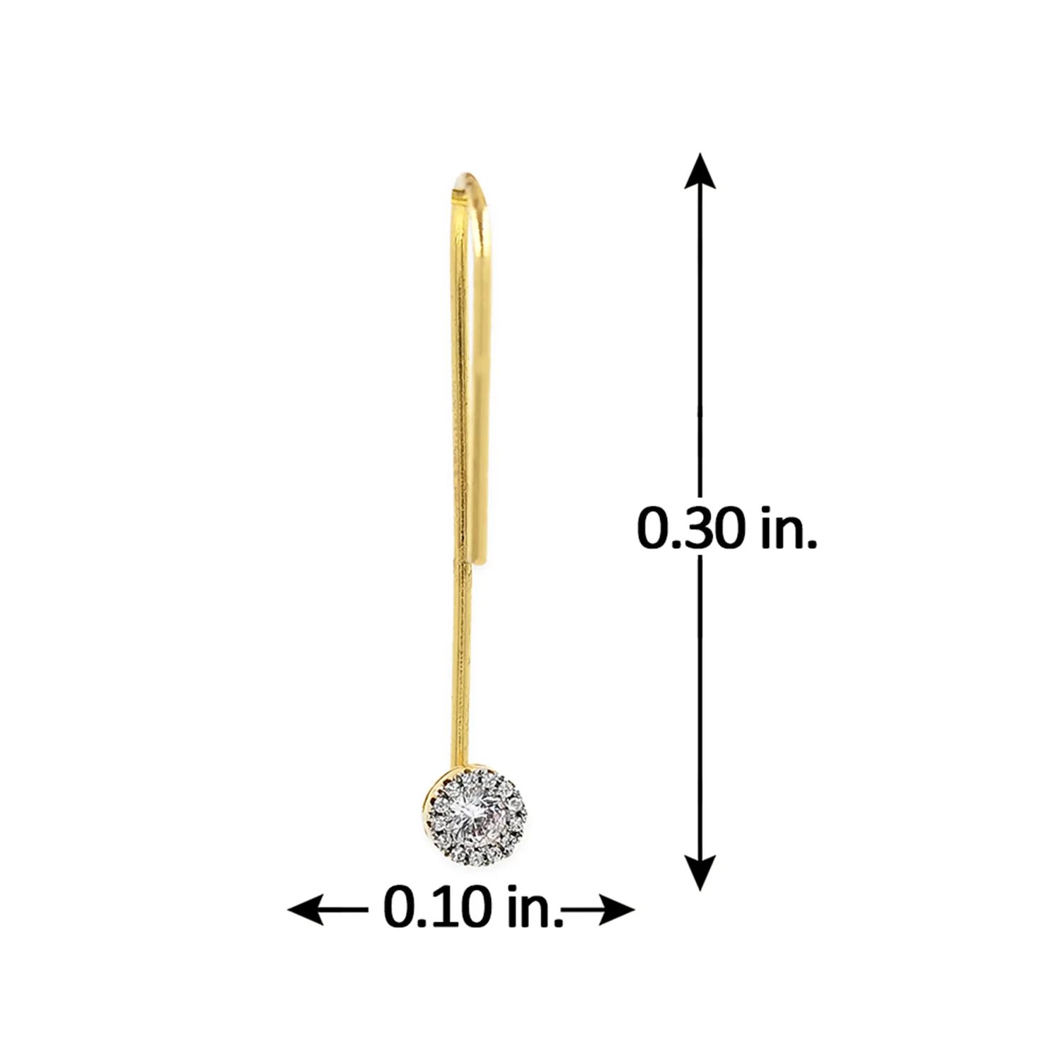Sleek Gold Plated Long Earrings - Image 5