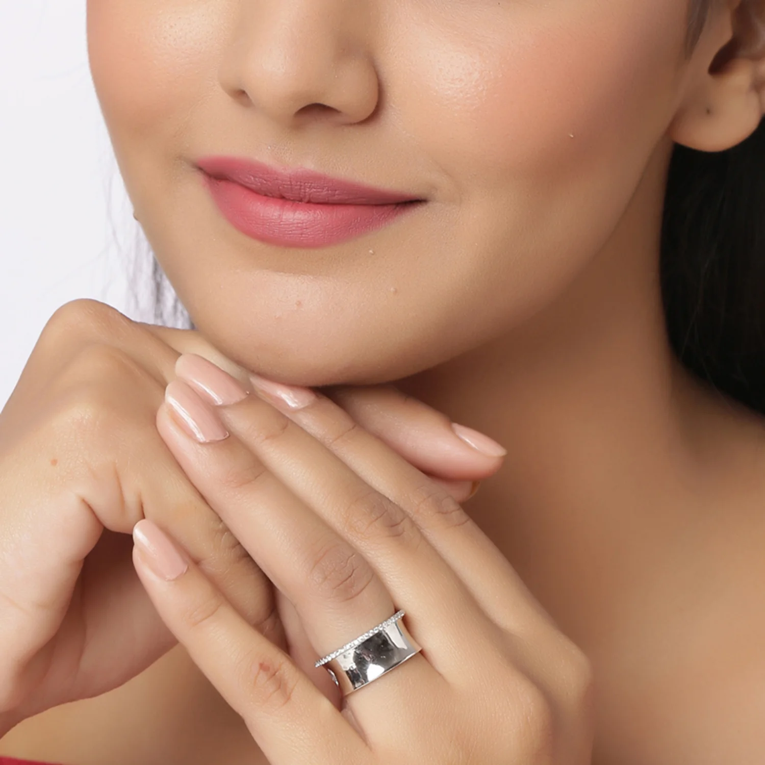 Smooth Surface Silver Plated Band Ring - Image 2