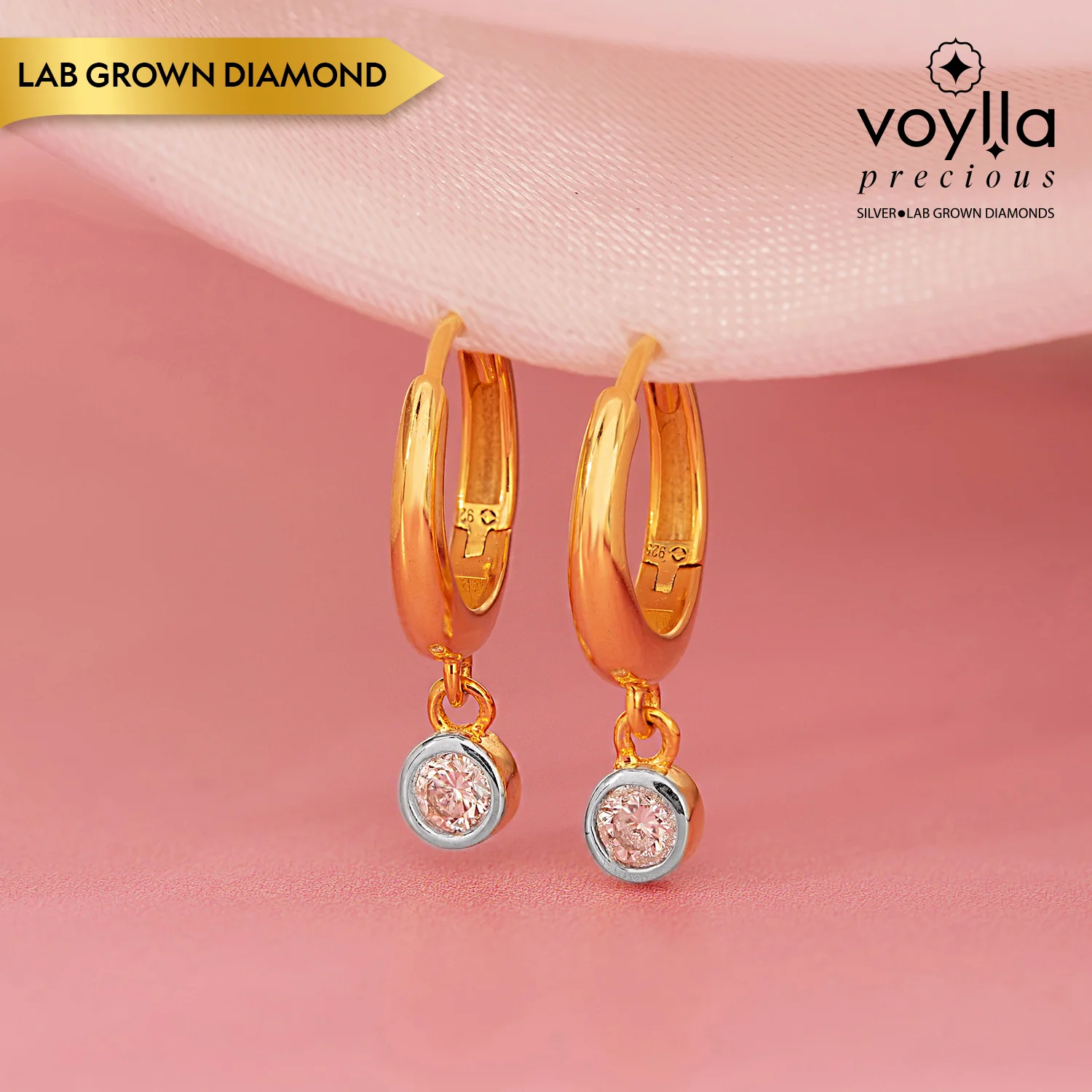 Solstice Drop Lab-Grown Diamond Stud Earrings