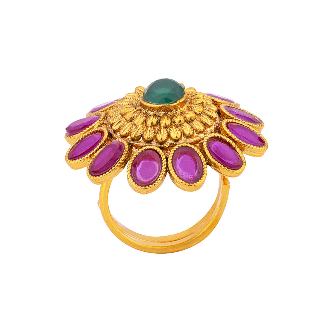 Southern Bling Brass Ethnic Ring - Image 3
