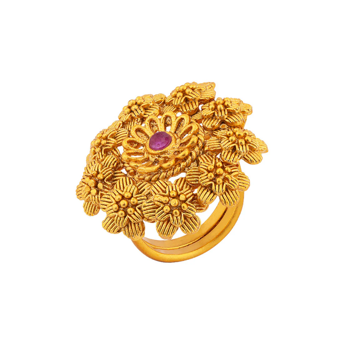 Southern Bling Cluster of Flowers Ring - Image 2