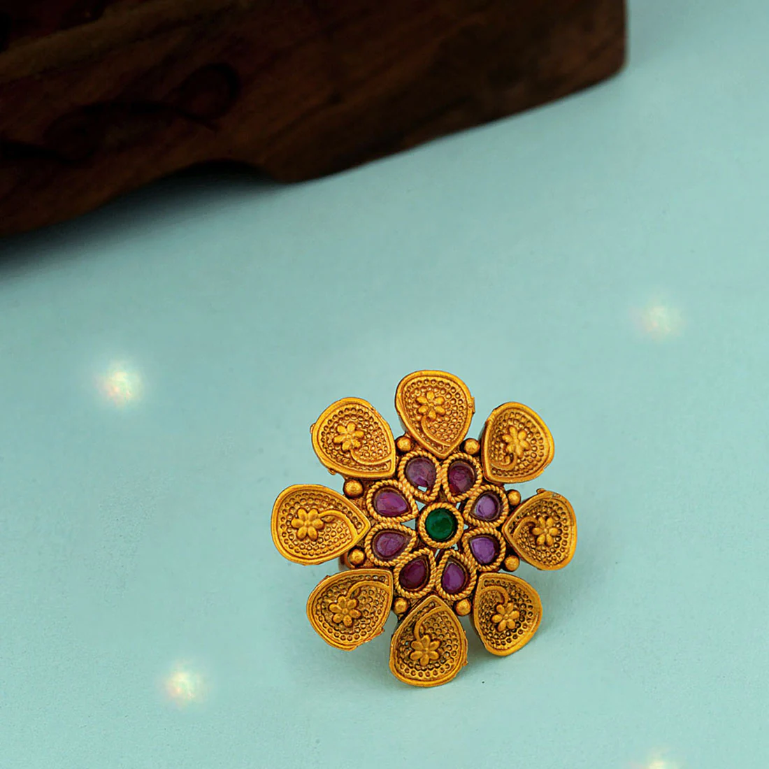 Southern Bling Floral Cocktail Ring