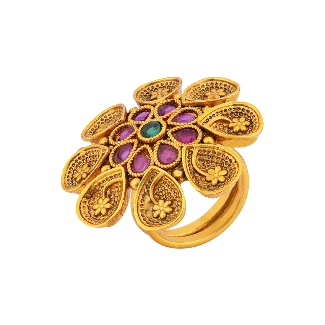 Southern Bling Floral Cocktail Ring - Image 2