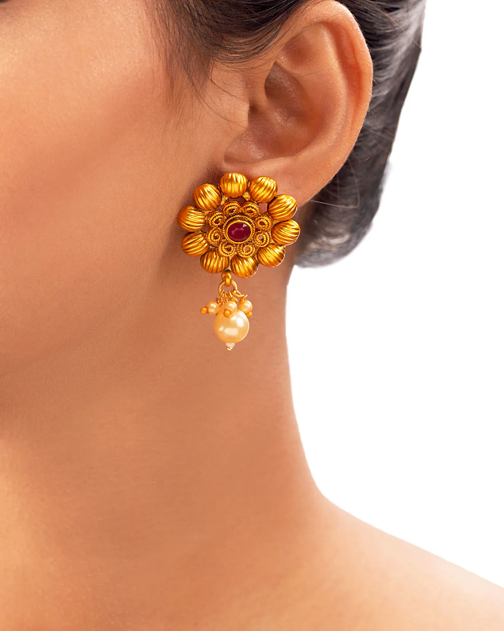 Southern Bling Floral Motif Earrings - Image 5