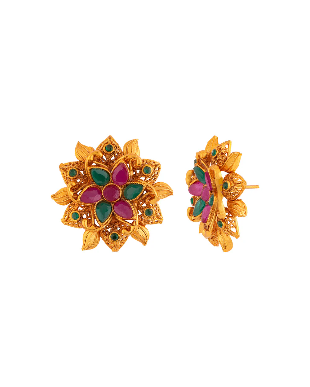 Southern Bling Floral Stud Earrings - Image 3