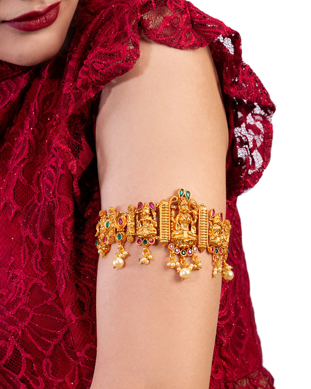 Southern Bling Goddess Lakshmi Motifs Armlet - Image 5